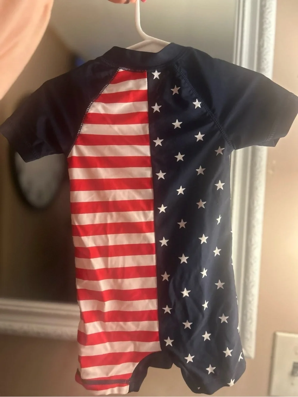 Old Navy Kids One-Piece Swimsuit - Navy, Red & White